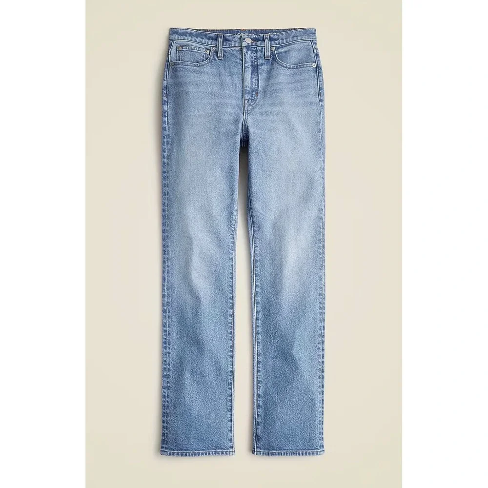 J.Crew High-rise straight jean '96 semi-stretch Women 25 Light Indigo Blue CC613